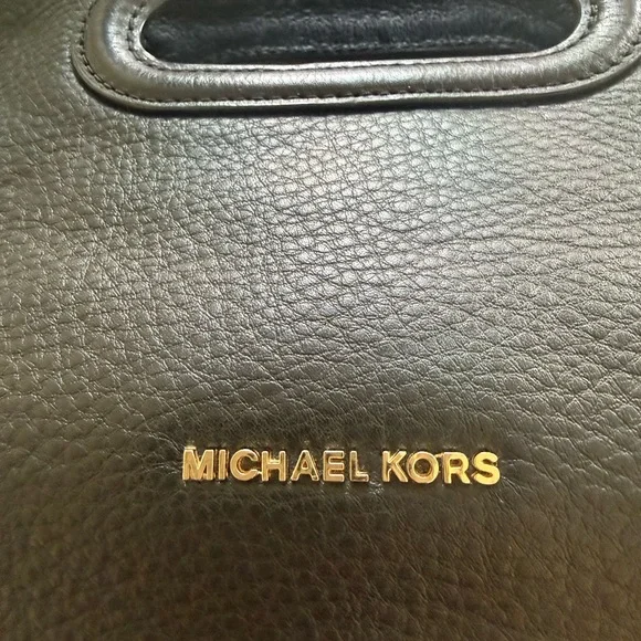 Michael Kors Black Leather Wristlet Clutch - Picture 6 of 6